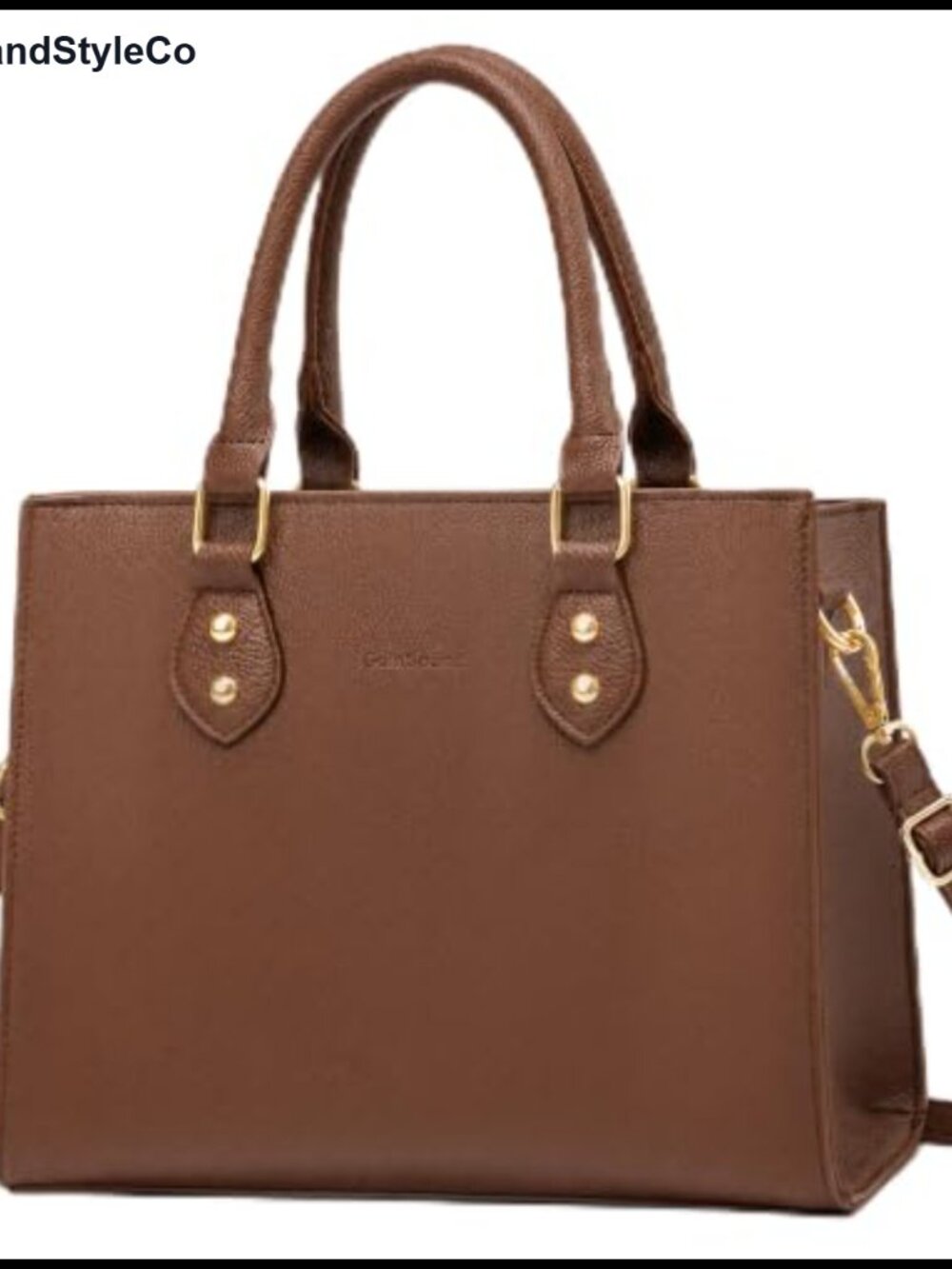 Vegan Leather Satchel Top Handle Crossbody Purse for Women